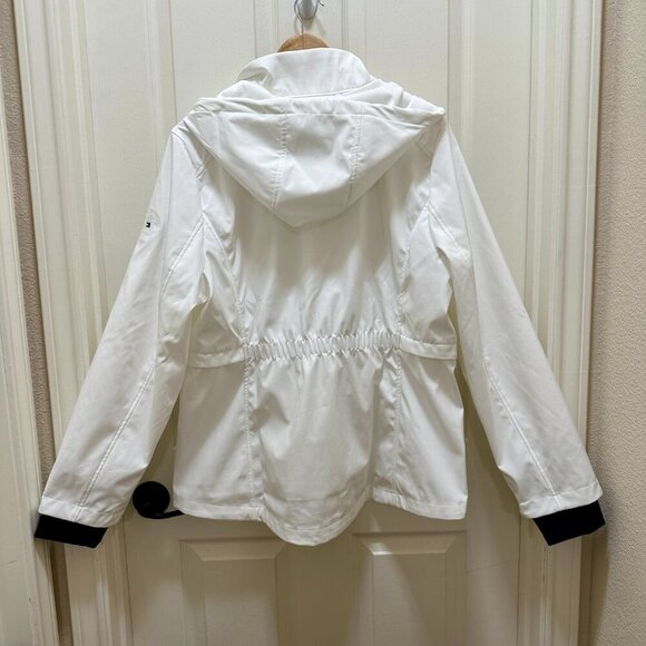 New Tommy Hilfiger Women’s Lightweight Hooded Windbreaker Jacket Size XXL White - Picture 15 of 16